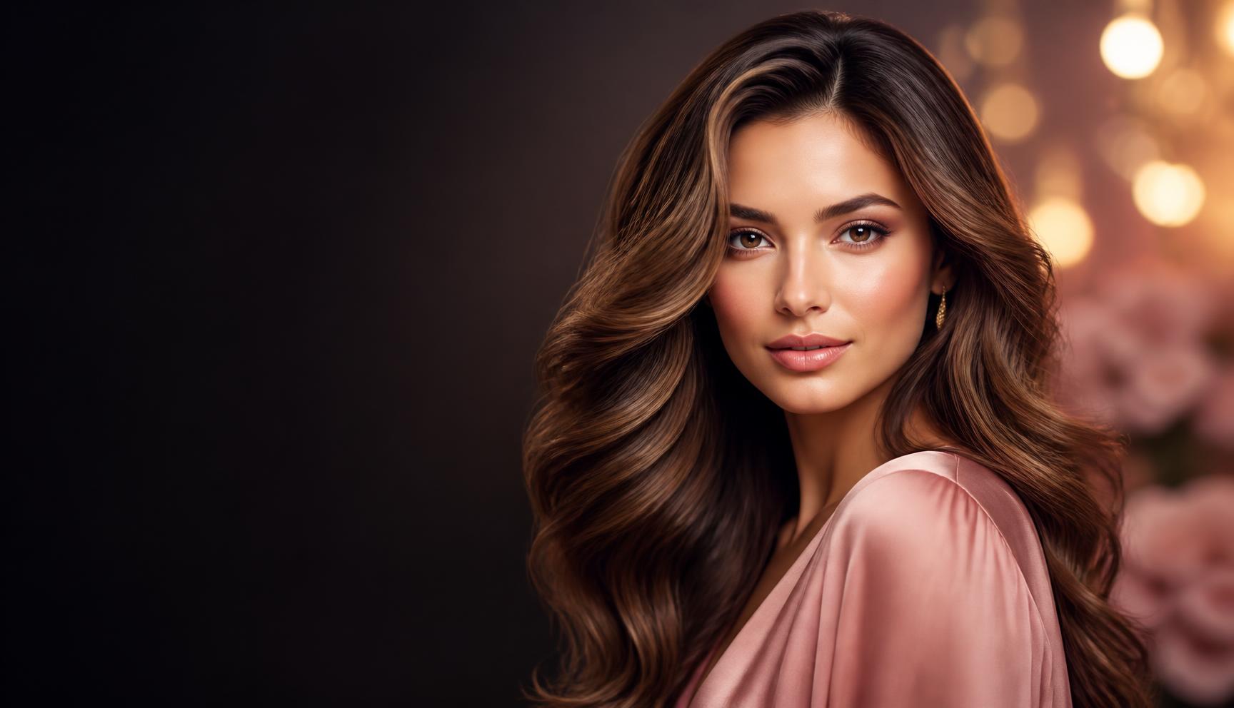 Woman with elegant salon hairstyle at Adella Bella Hair Studio
